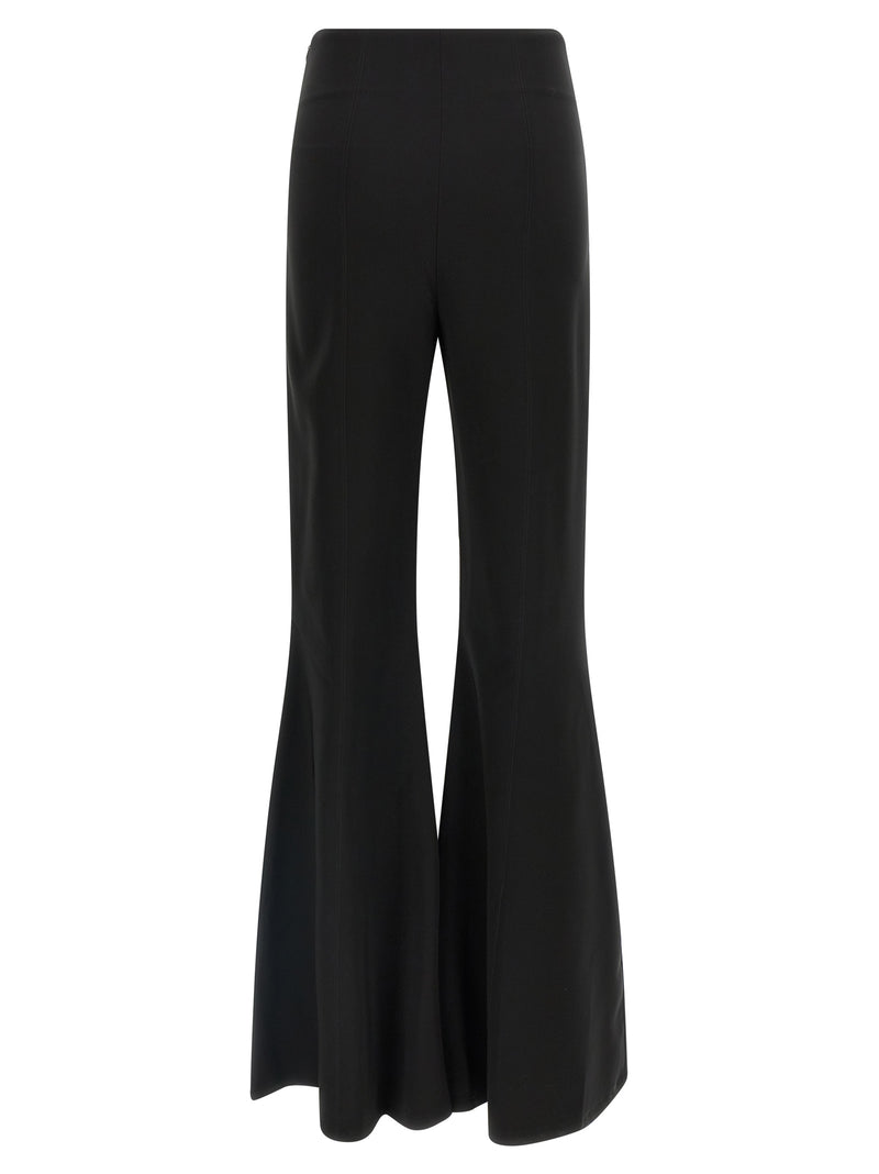 CATALINA Venezia Black Triacetate Flared Pants for Women