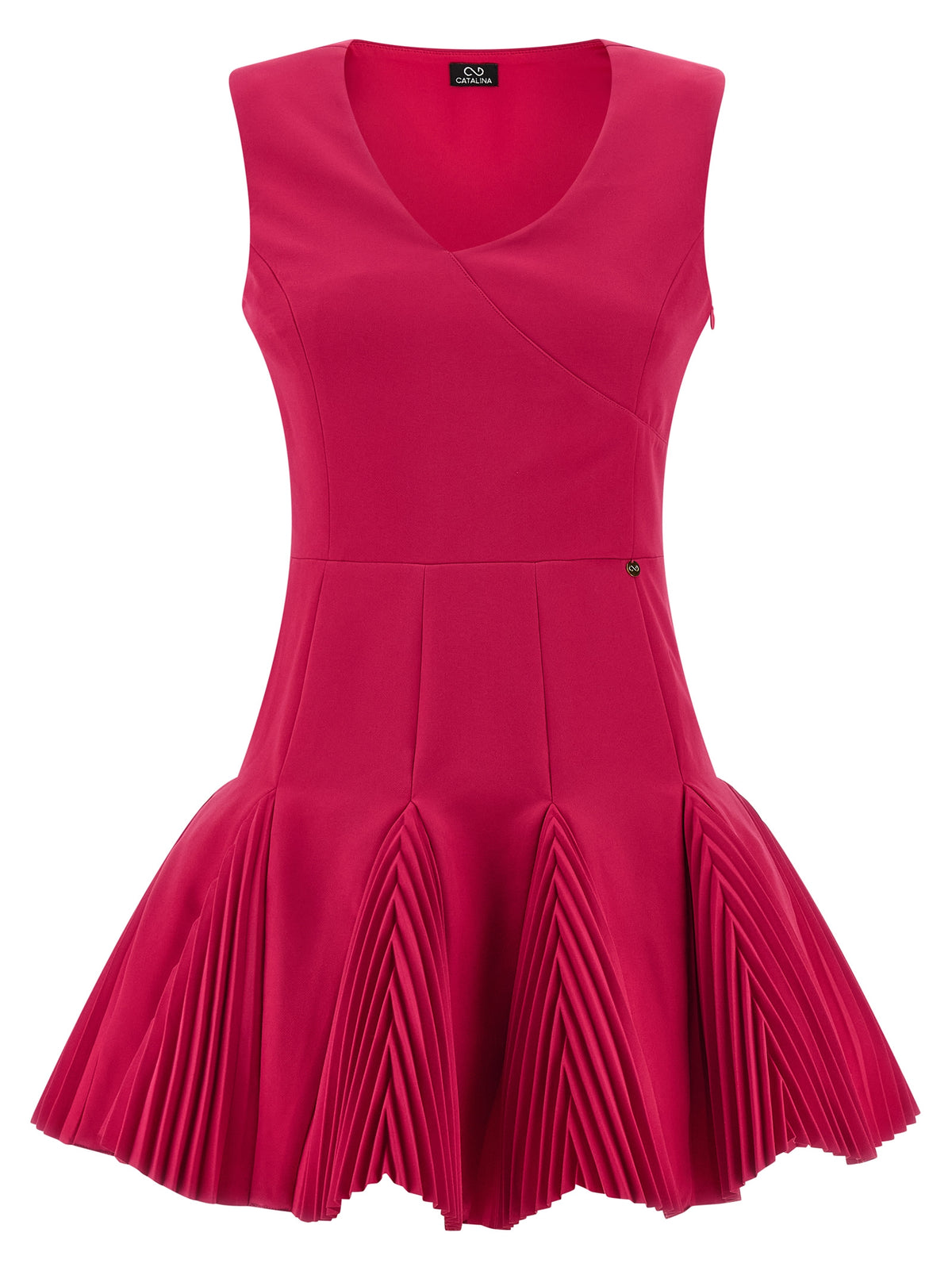 Robe courte CATALINA en polyester fuchsia