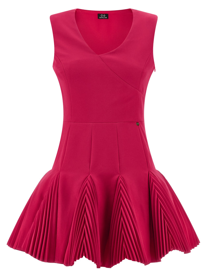 CATALINA Marlyn Fuchsia Crêpe Mini Dress