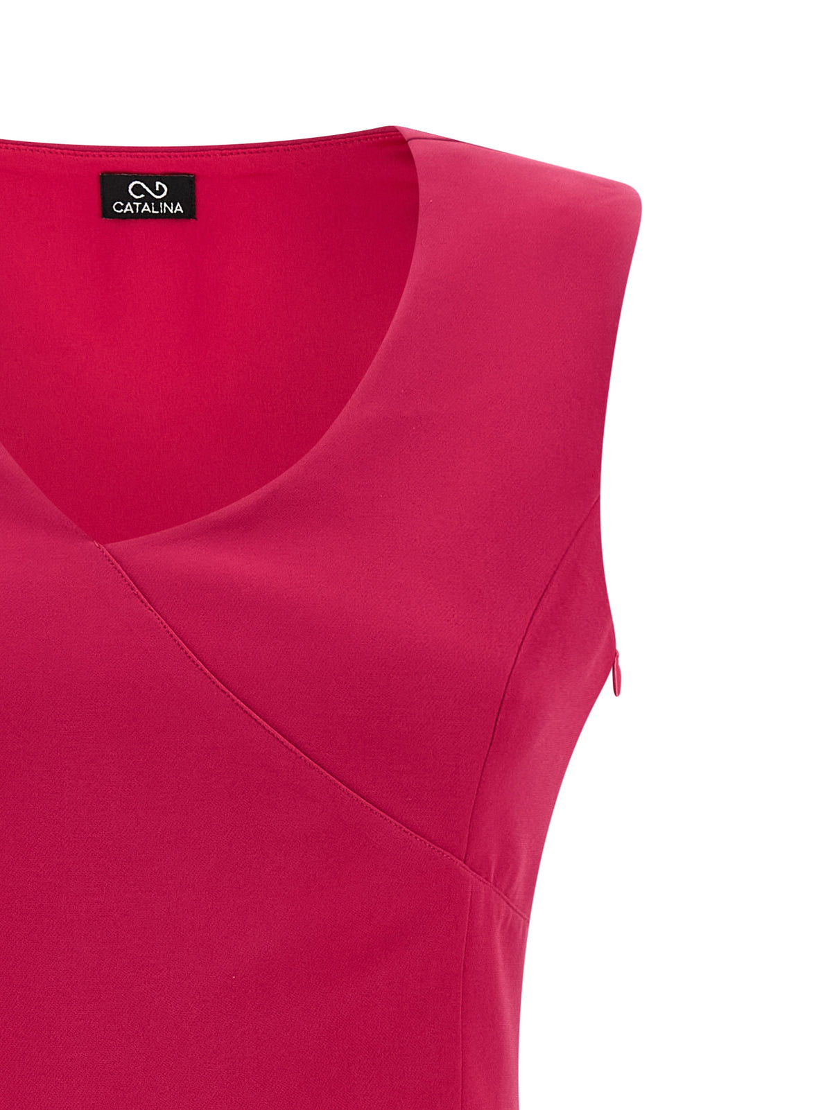 Robe courte CATALINA en polyester fuchsia