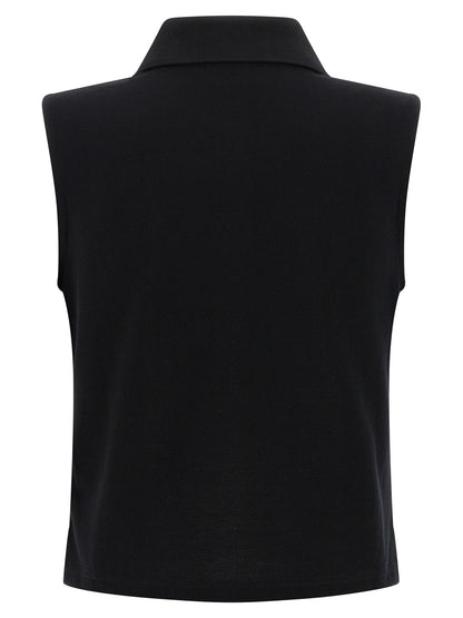 Saint Laurent Black Cotton Polo Shirt