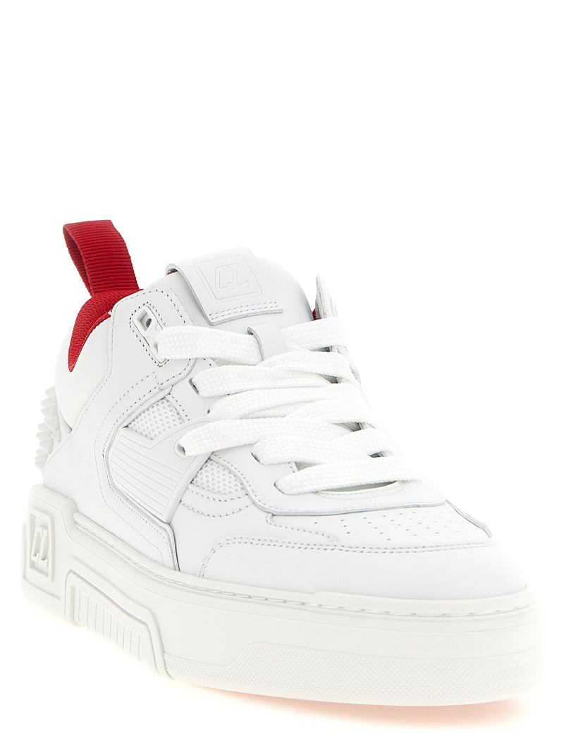Baskets athlétiques Christian Louboutin en cuir de veau blanc