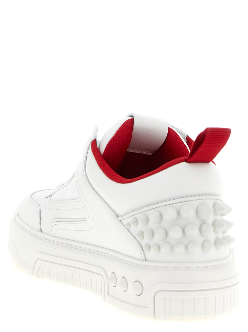 Baskets athlétiques Christian Louboutin en cuir de veau blanc
