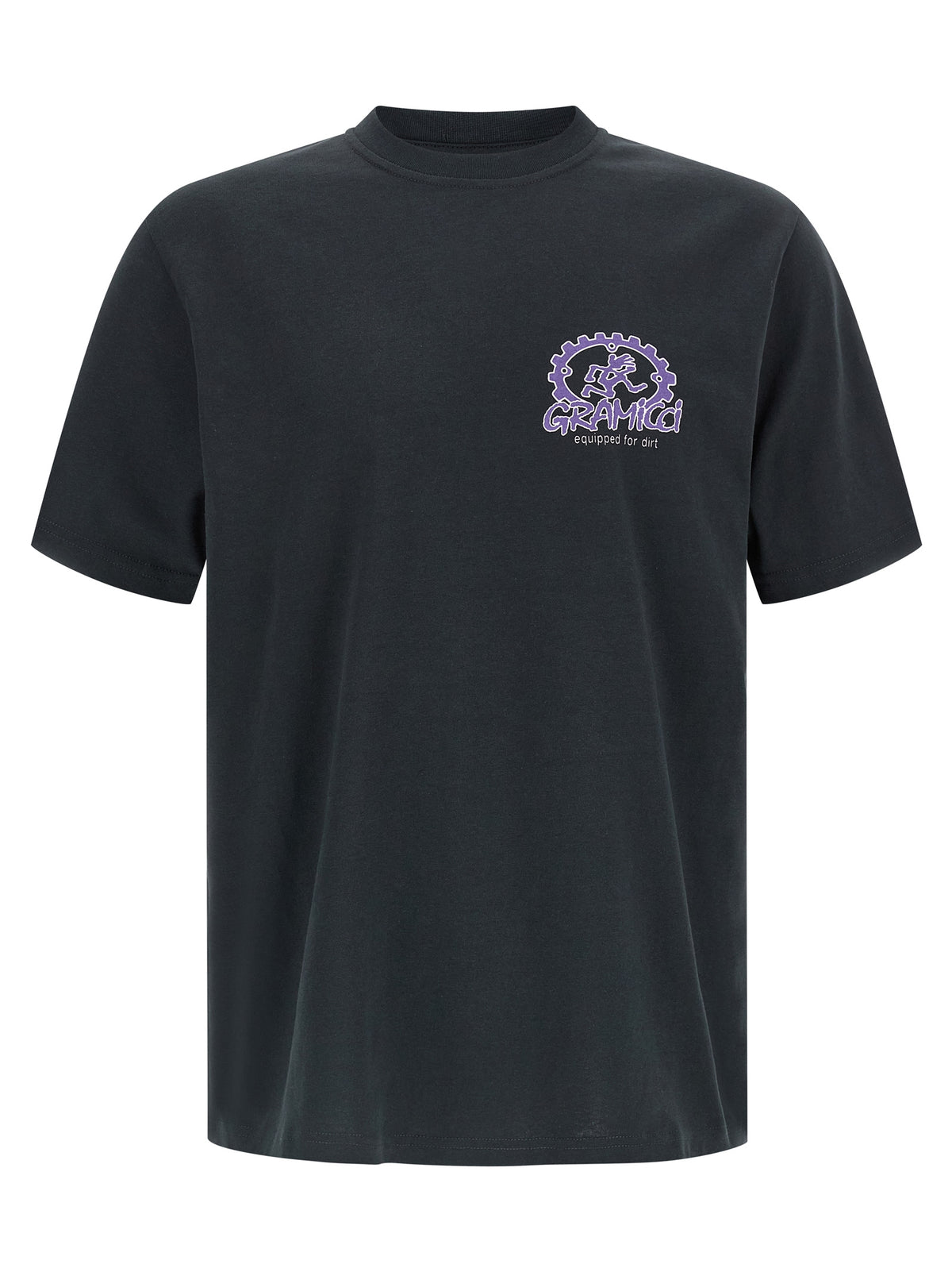 Gramicci Black Cotton Sportswear T-Shirt for Men