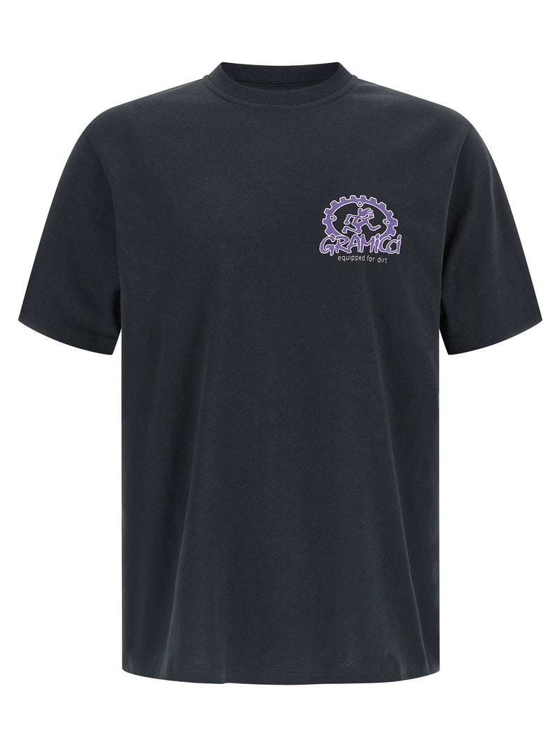 Gramicci Black Cotton Sportswear T-Shirt for Outdoor Adventures