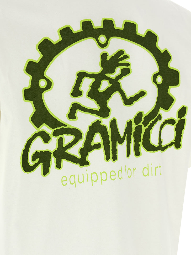 Gramicci White Cotton Sportswear T-Shirt for Men