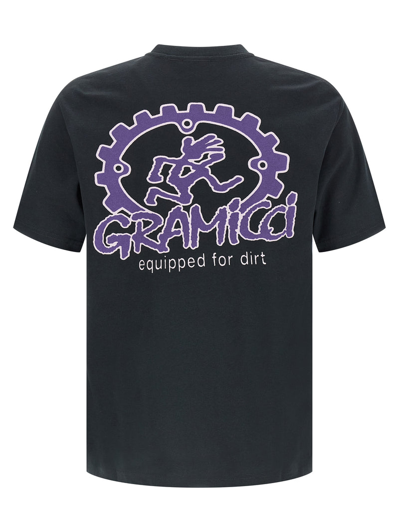 Gramicci Black Cotton Sportswear T-Shirt for Outdoor Adventures