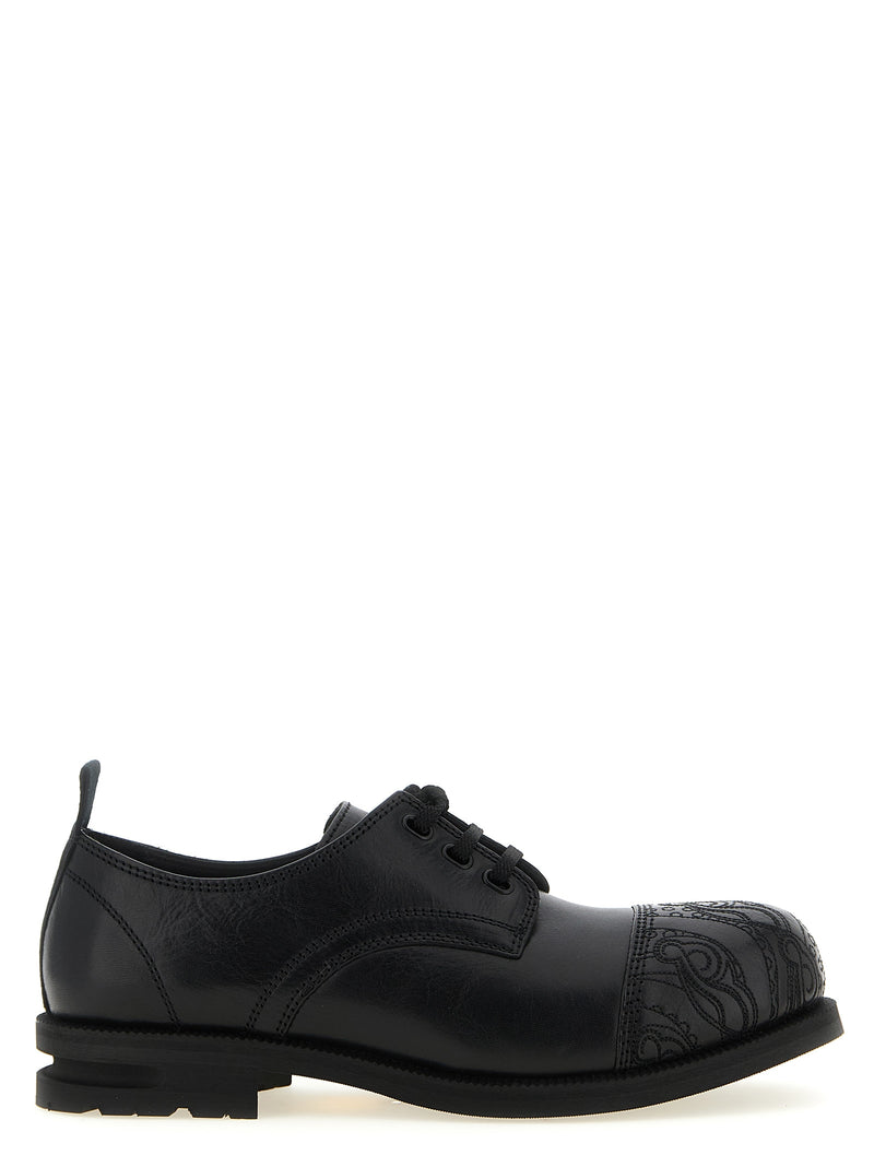 Kiko Kostadinov Black Calfskin Oxfords And Derbies