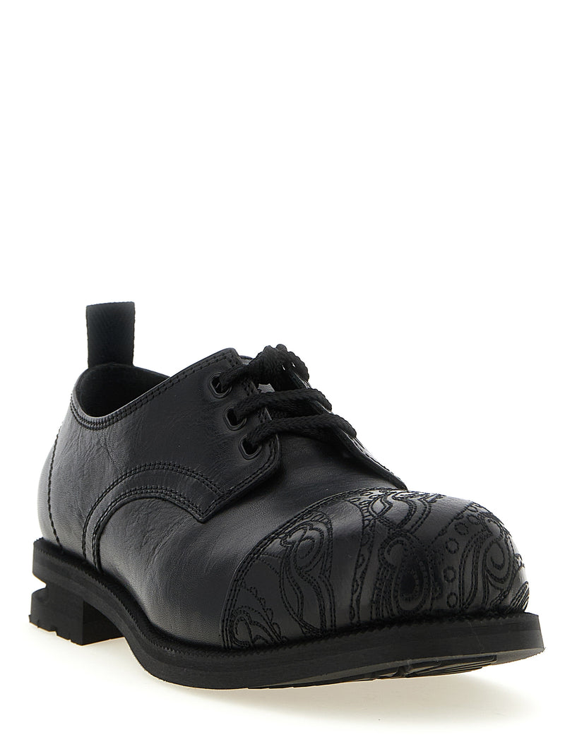 Kiko Kostadinov Black Calfskin Oxfords And Derbies