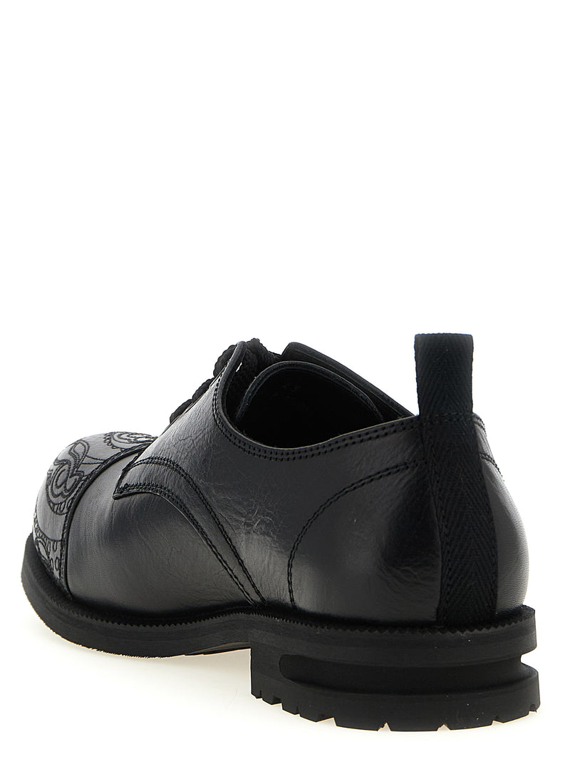 Kiko Kostadinov Black Calfskin Oxfords And Derbies