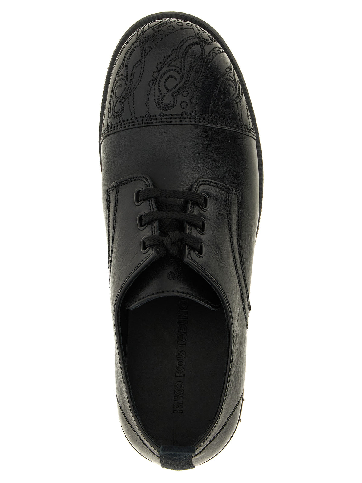 Chaussures basses et richelieus en cuir de veau noir Kiko Kostadinov