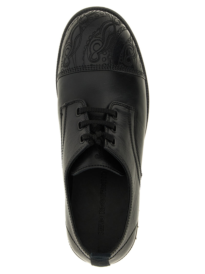 Kiko Kostadinov Black Calfskin Oxfords And Derbies
