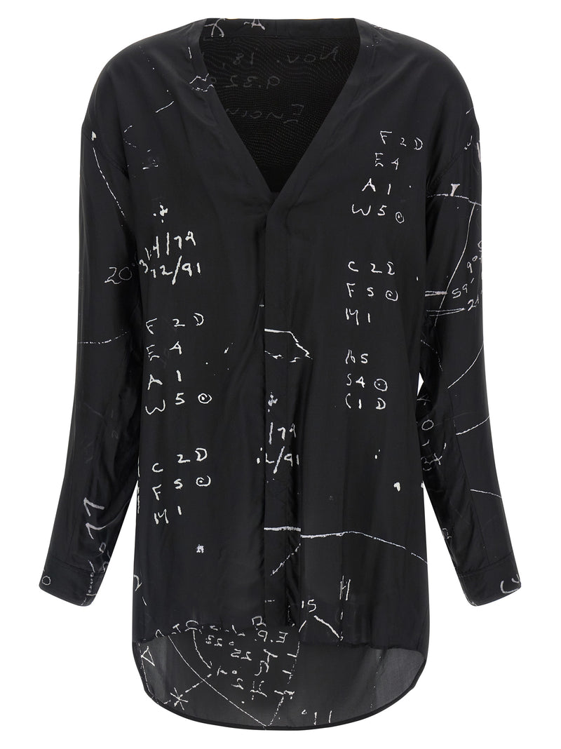 Blouse noire en viscose Rick Owens