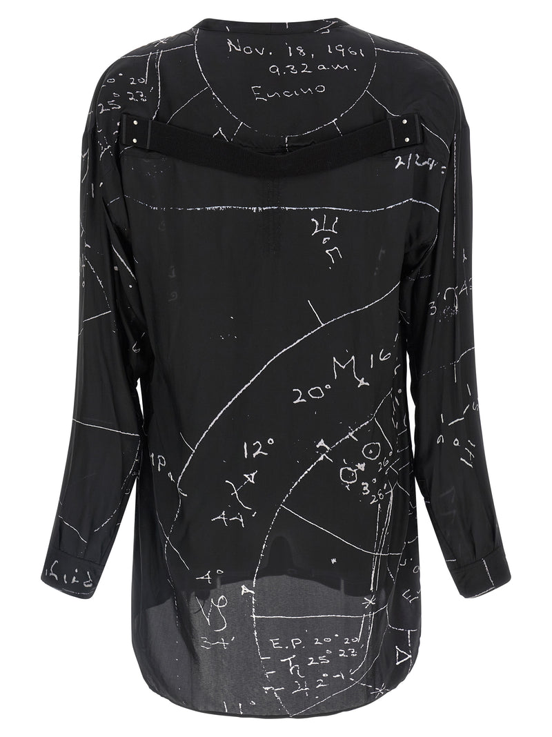 Blouse noire en viscose Rick Owens