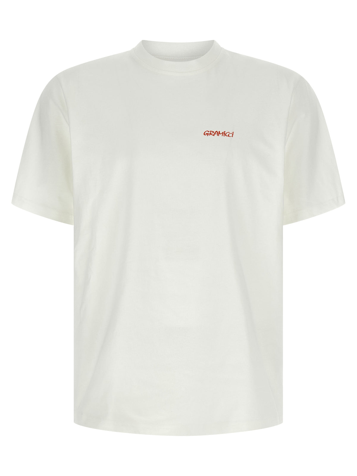 Gramicci White Cotton T-Shirt with Ice Sculpture Print