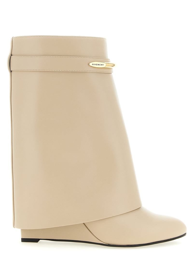 Givenchy Shark Pinch Beige Calfskin Ankle Boots