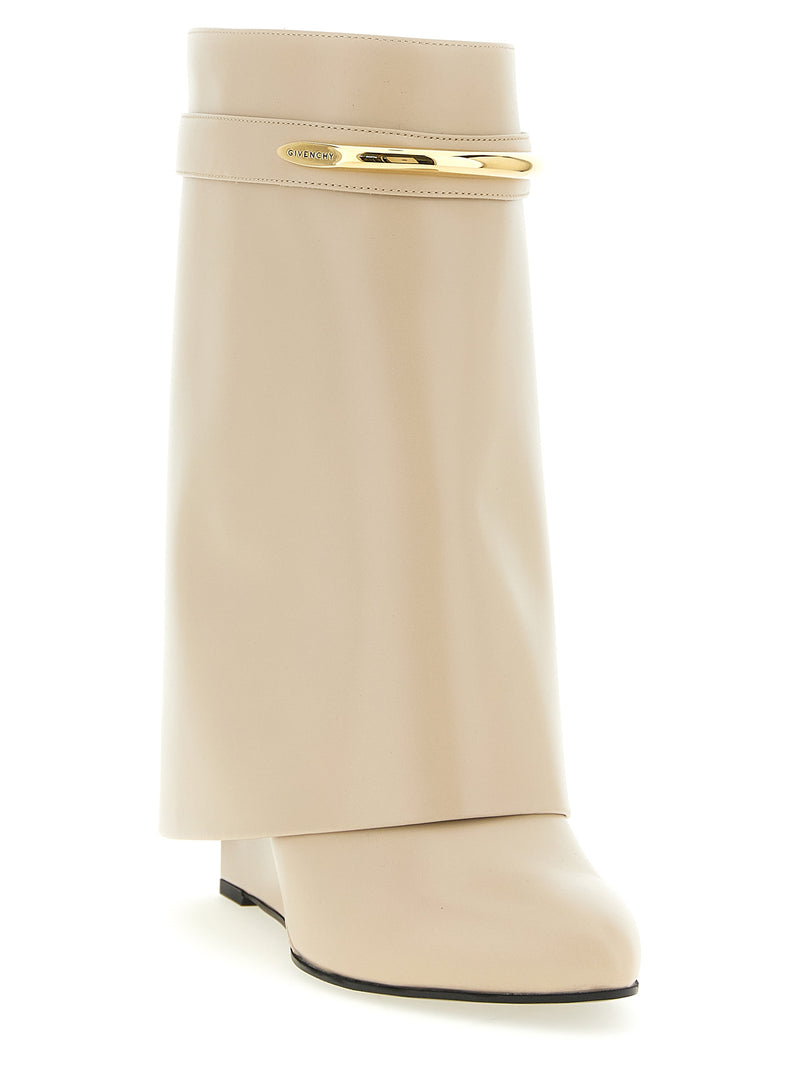 Givenchy Shark Pinch Beige Calfskin Ankle Boots