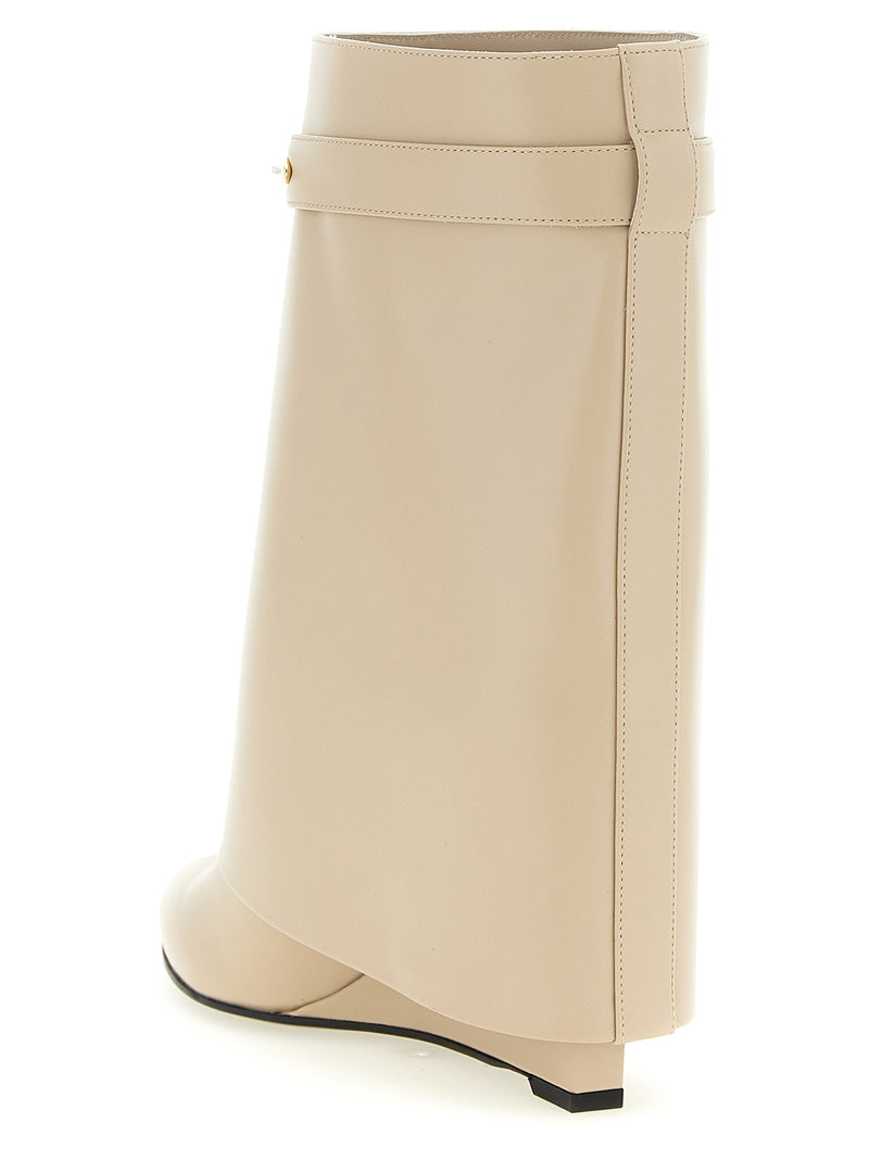 Givenchy Shark Pinch Beige Calfskin Ankle Boots