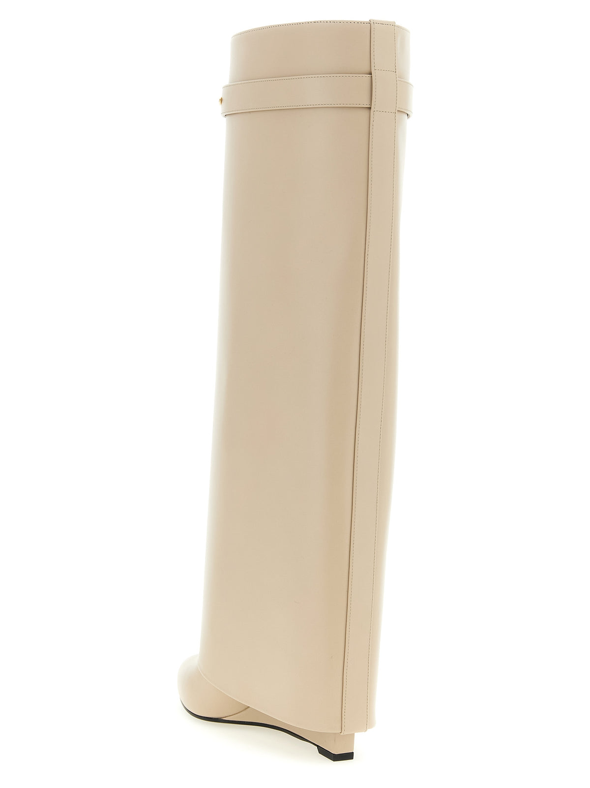 Givenchy Shark Pinch Beige Calfskin Over The Knee Boots