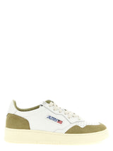 Baskets basses bicolores en cuir de vachette Autry