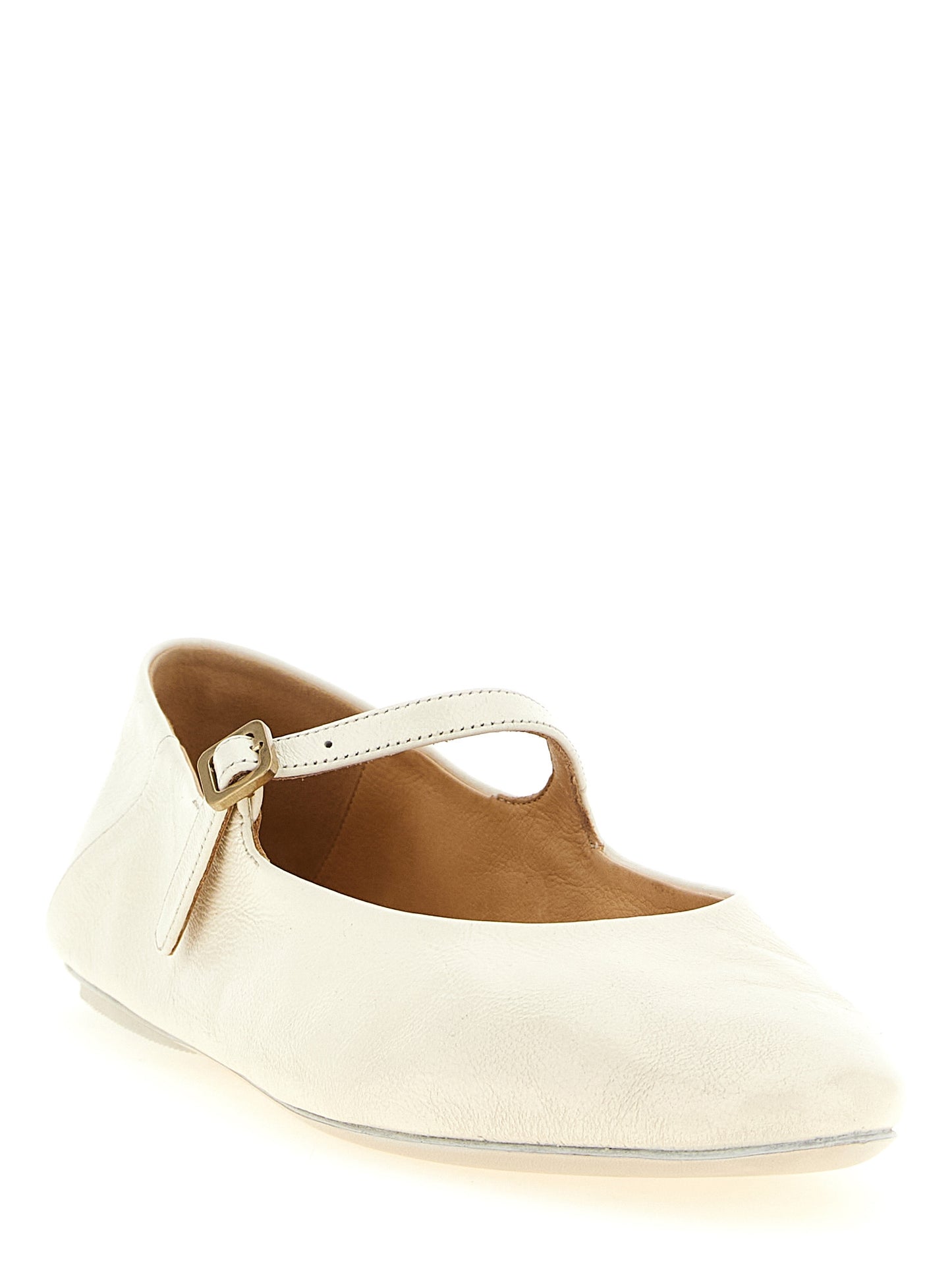 Marsell Beige Calfskin Ballet Flats