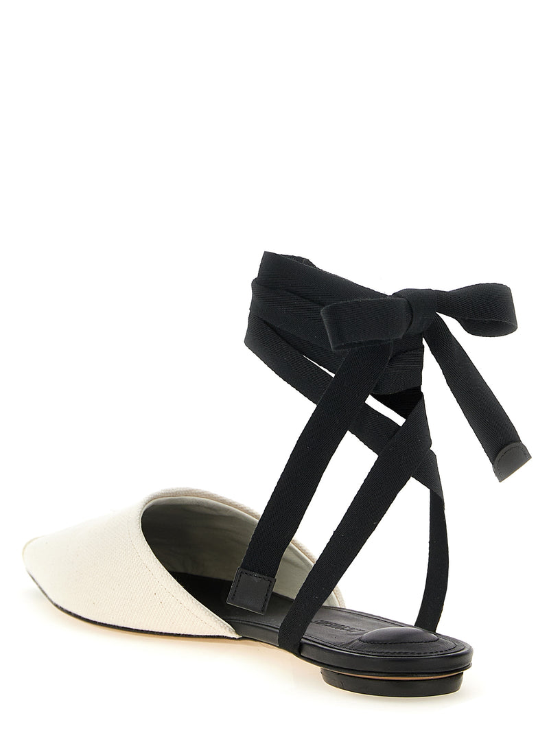 Espadrilles en cuir de vachette beige Jacquemus