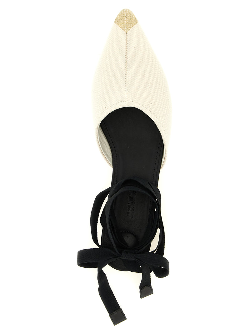 Espadrilles en cuir de vachette beige Jacquemus