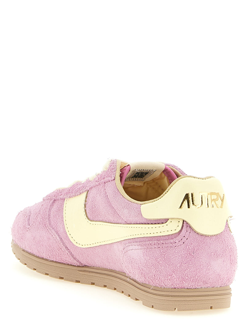 Baskets Athlétiques Autry en Cuir de Vachette Multicolore