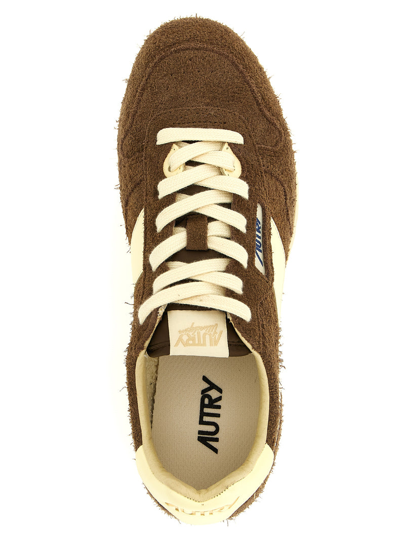 Baskets de sport Autry en cuir de vachette marron