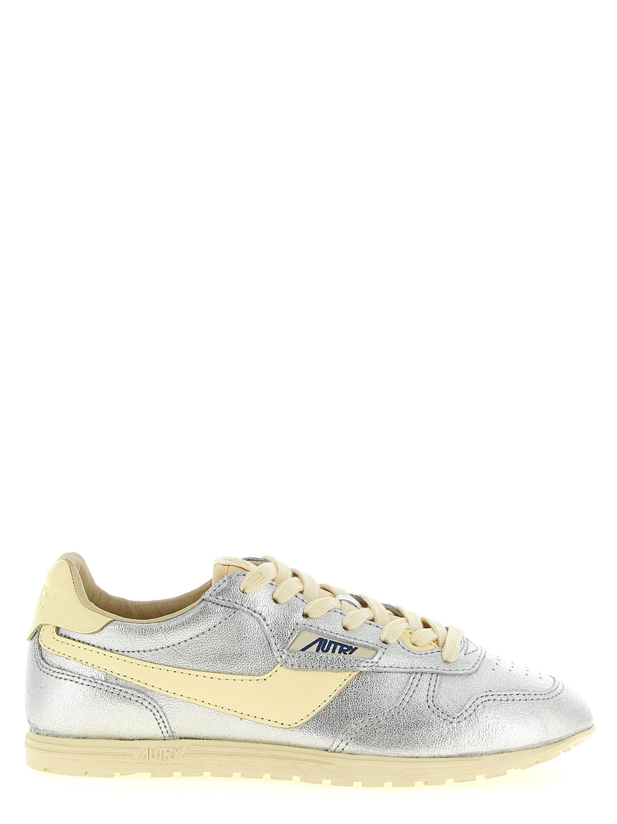 Baskets basses Autry Silver en cuir de vachette