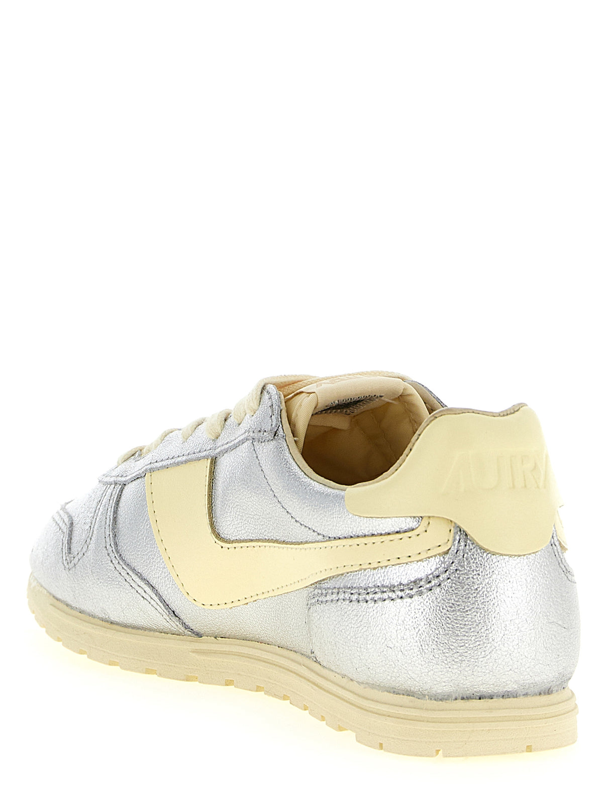 Baskets basses Autry Silver en cuir de vachette