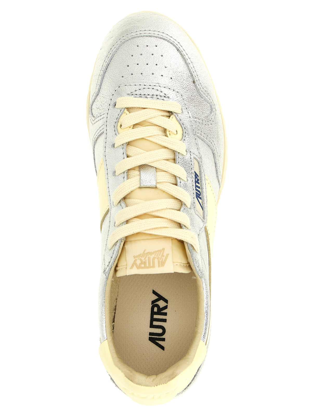 Baskets basses Autry Silver en cuir de vachette