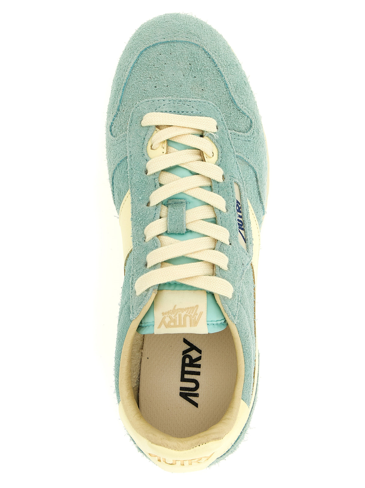 Autry Blue Cowhide Low Top Sneakers