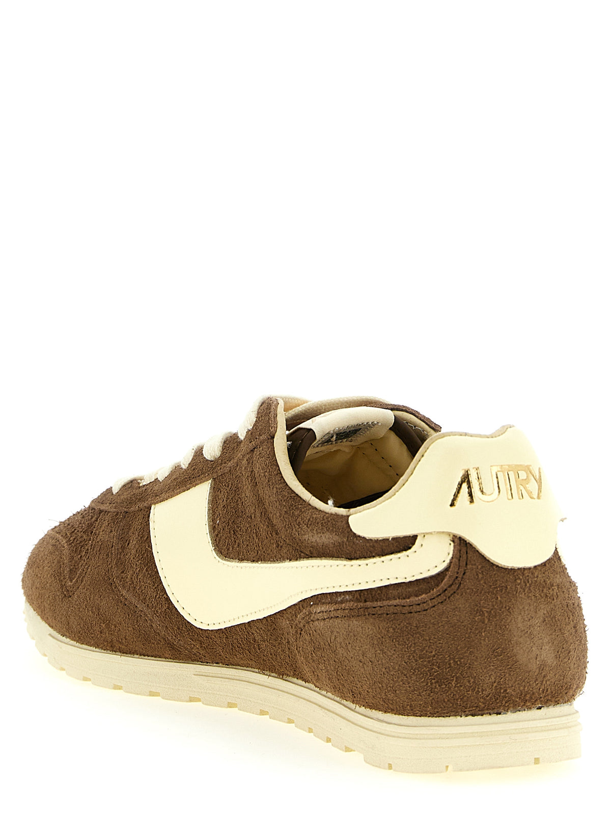 Baskets de sport Autry en cuir de vachette marron