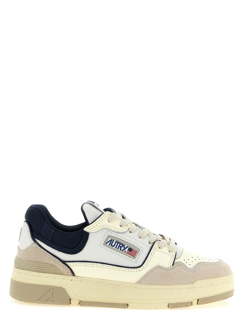 Baskets basses Autry en cuir de vachette bleu