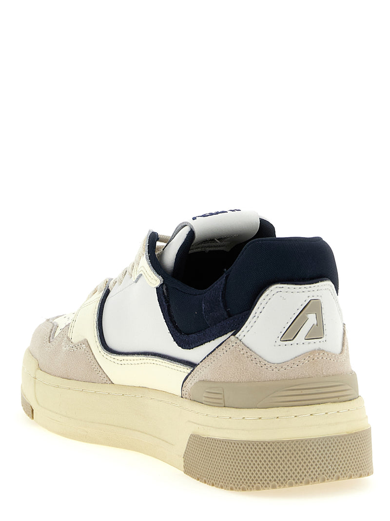 Baskets basses Autry en cuir de vachette bleu