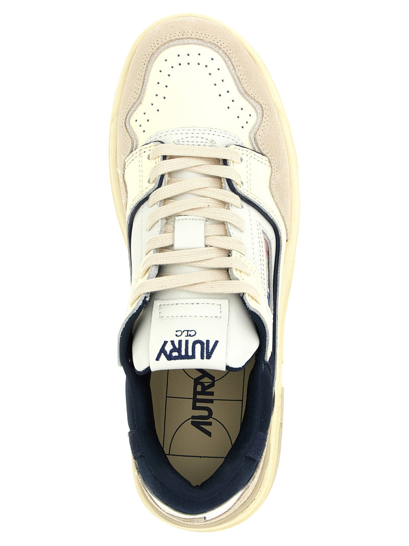 Baskets basses Autry en cuir de vachette bleu