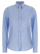 Chemisier XACUS bleu en coton