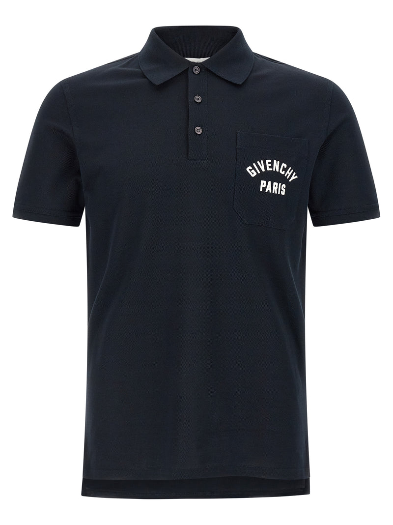 Givenchy Blue Cotton Polo Shirt - Effortless Elegance