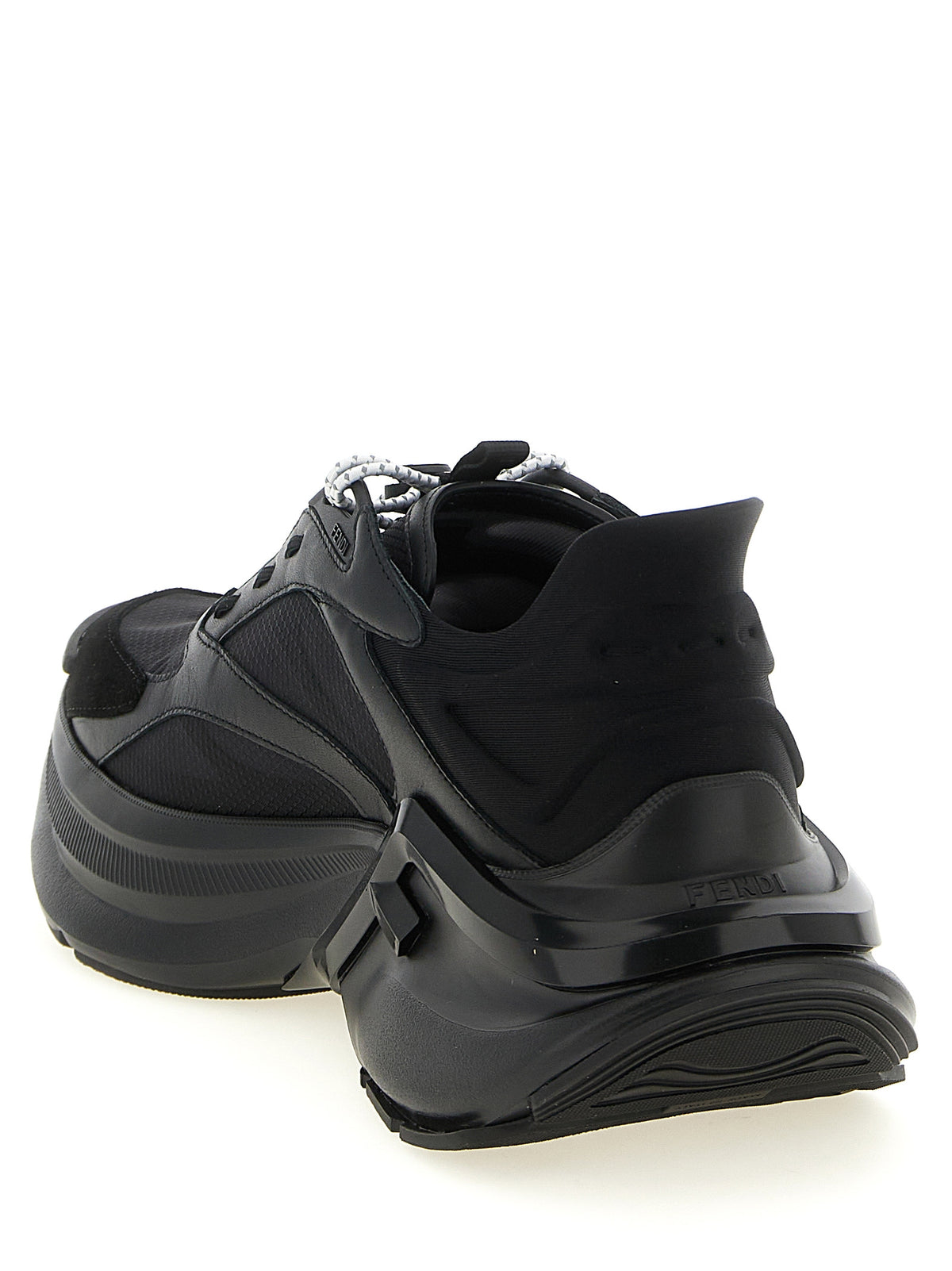 Fendi Black Calfskin F-Light Athletic Sneakers for Women