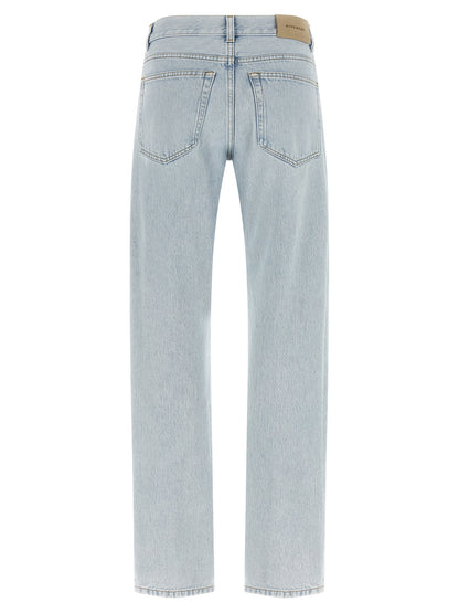 Givenchy Blue Cotton Straight-Leg Jeans