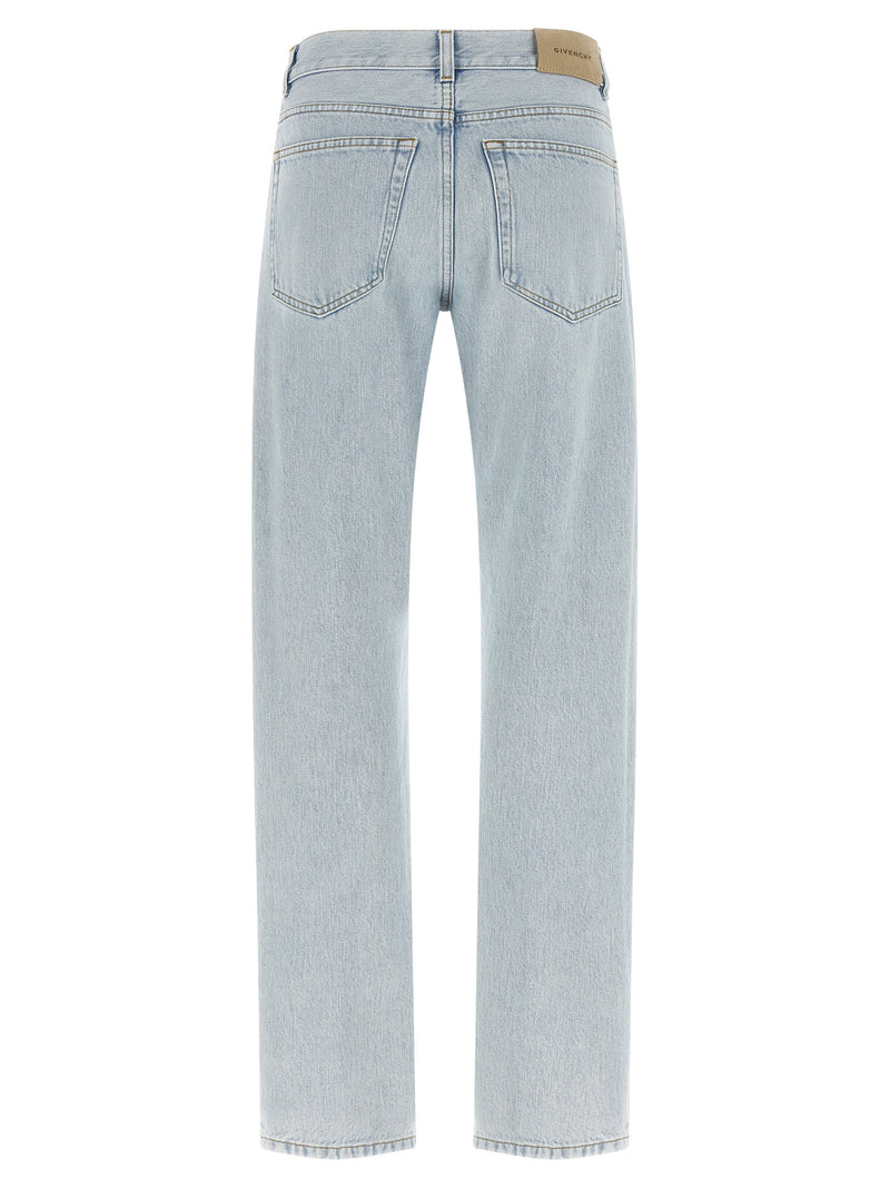 Givenchy Blue Cotton Straight-Leg Jeans for Women