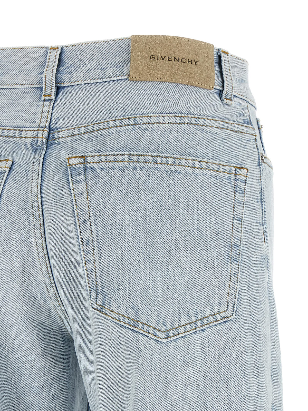 Givenchy Blue Cotton Straight-Leg Jeans