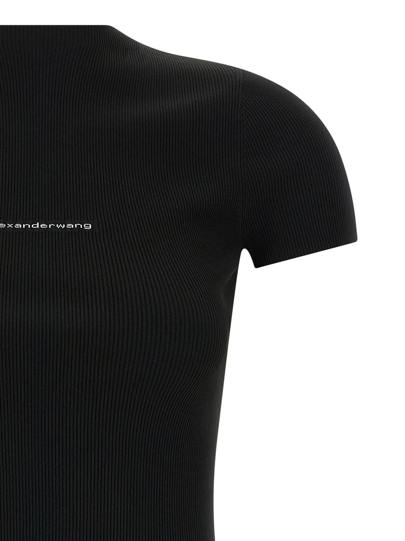 Robe courte en polyamide noir Alexander Wang