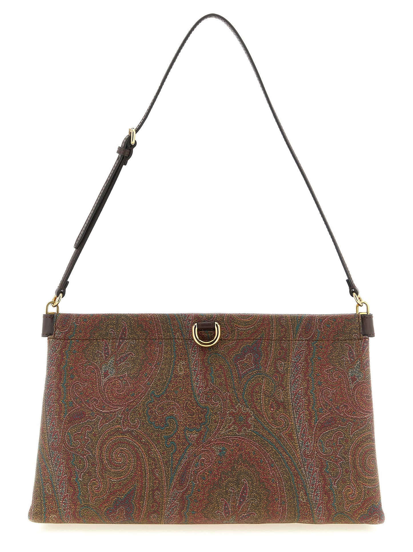Etro Brown Cotton Clutch Bag