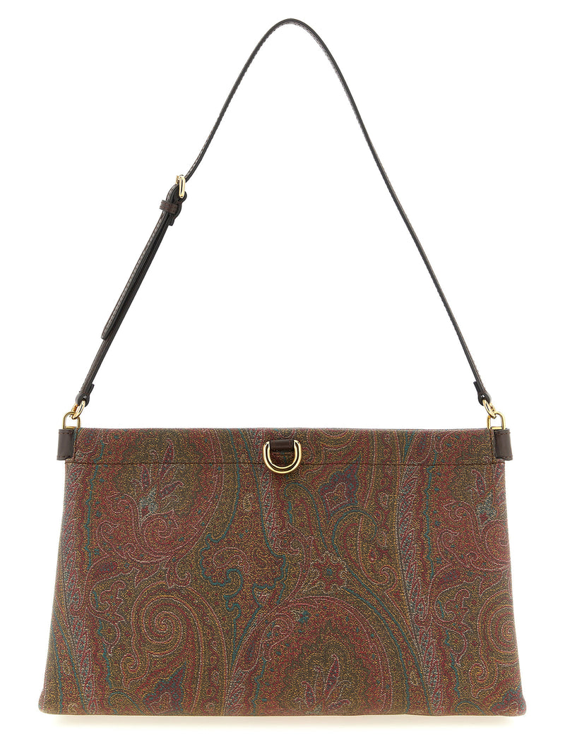 Etro Brown Cotton Clutch Bag