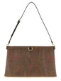 Etro Brown Cotton Clutch Bag