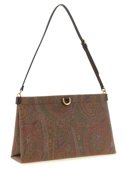 Etro Brown Cotton Clutch Bag