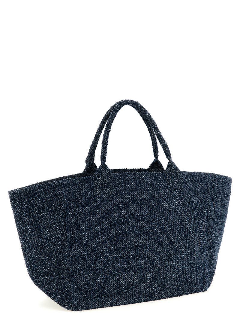 Sac cabas en coton biologique bleu Ganni