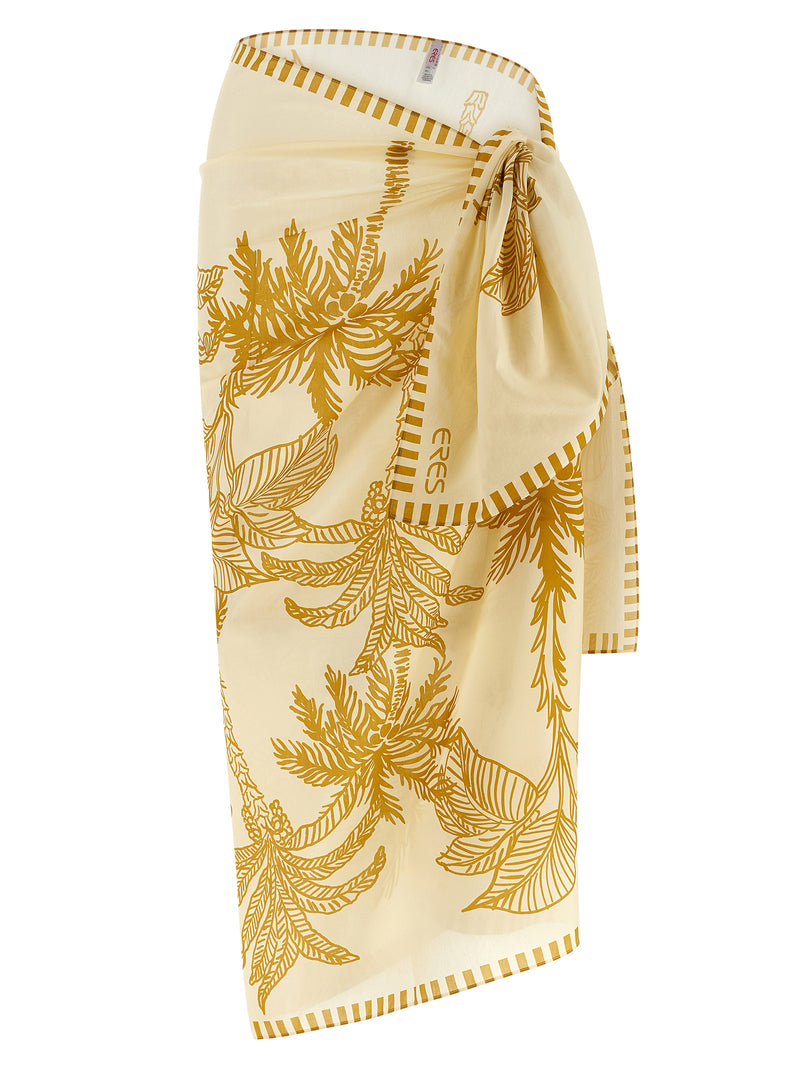 Eres Beige Cotton Midi Skirt